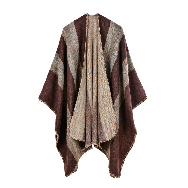 Sciarpa da donna in cashmere con ampi spacchi