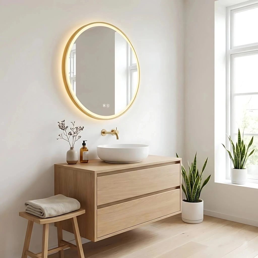 Specchio Led 90cm Mmj Gold