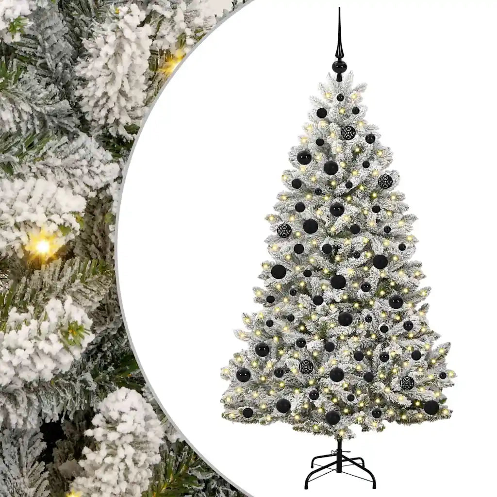 Albero di Natale artificiale con 300 LED Verde e Bianco 180 cm 3395749