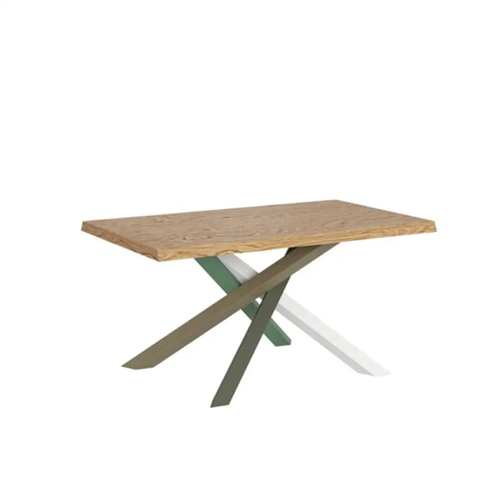 Tavolo fisso 160x90 cm Versalux rovere scortecciato gambe multicolore 4/A
