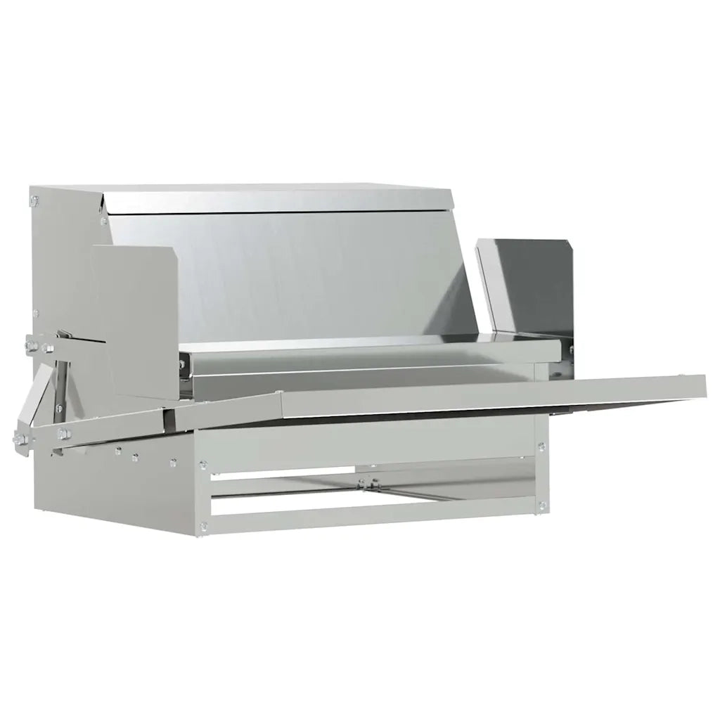 Mangiatore a Pedale per Pollo Argento 50 x 40 x 29 cm CFW5026206