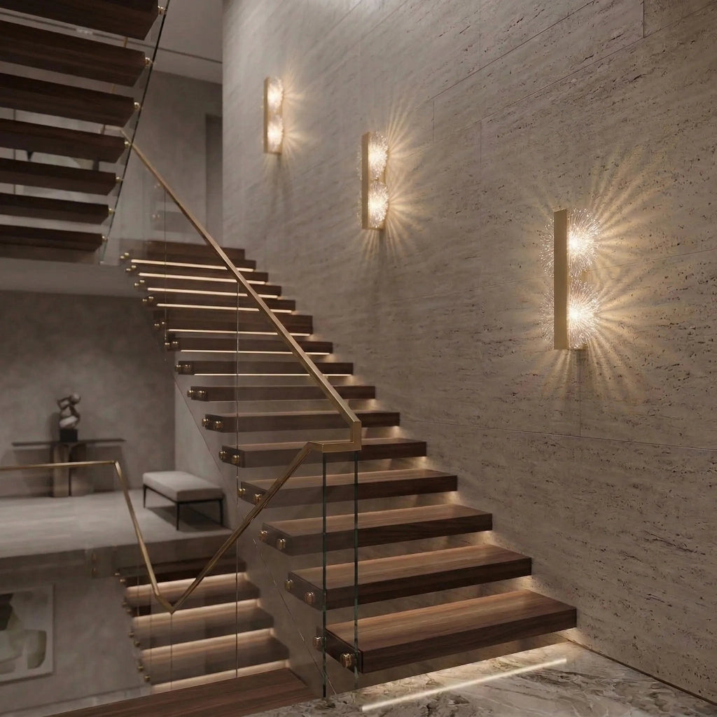 Applique Da Parete Led G147-2w Gold Brush