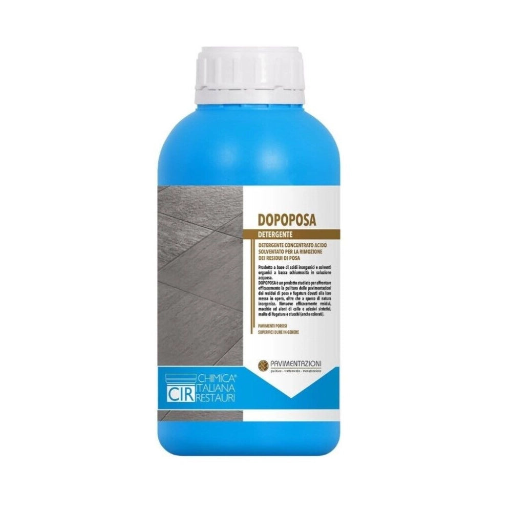Detergente concentrato acido solventato rimuovere sporco residui dopo posa 1 lt