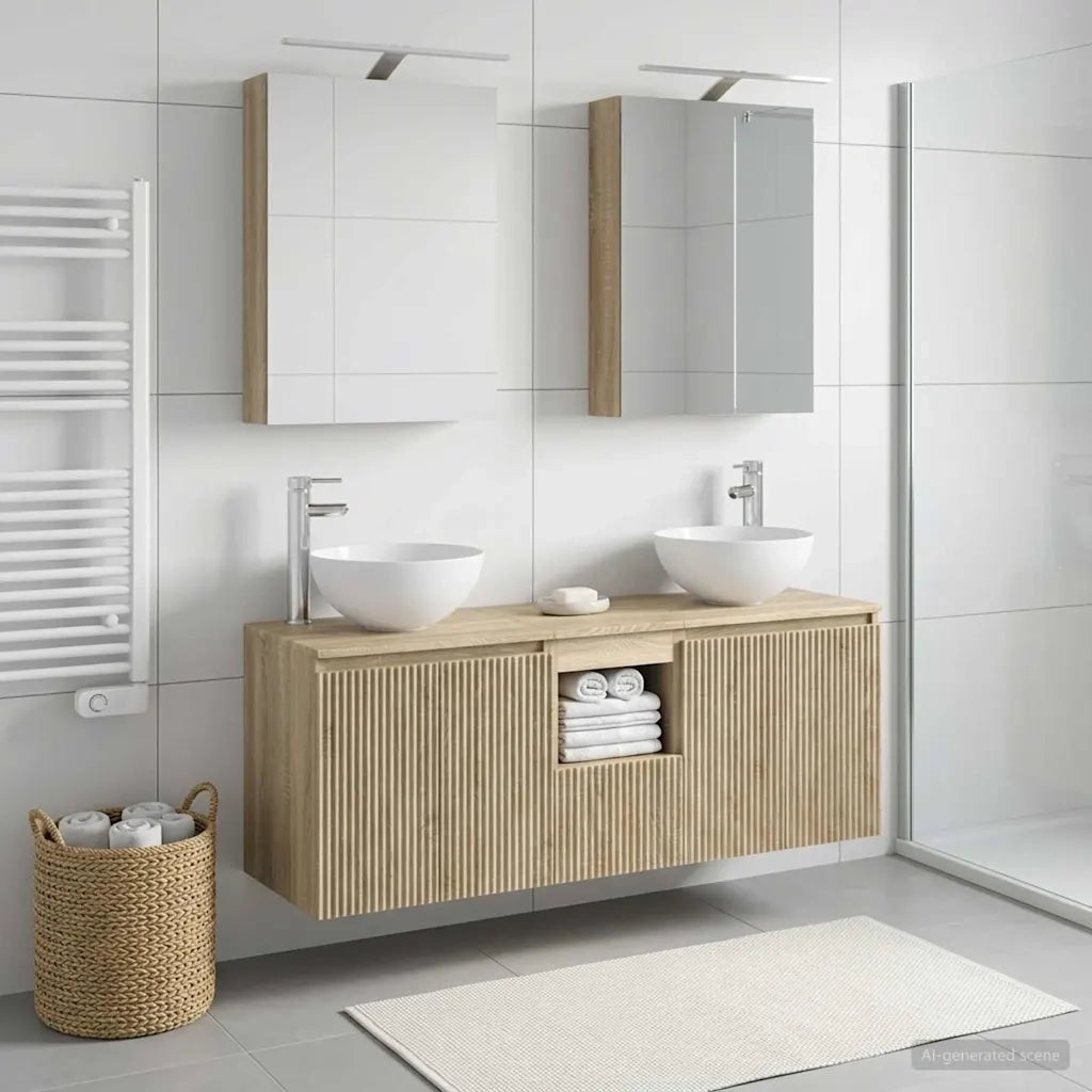 Set di Armadi da Bagno 5 pz Rovere Sonoma Legno ingegnerizzato 3406353
