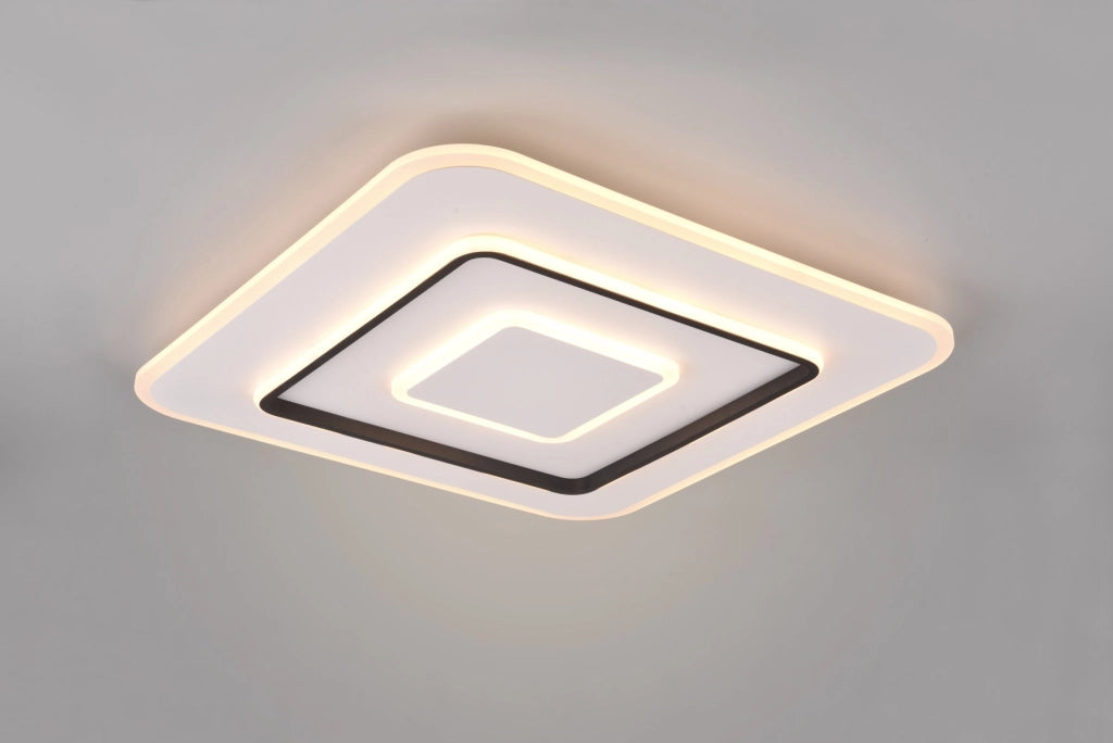 Plafoniera LED quadrata 60cm 55W dimmer telecomando RL Jora