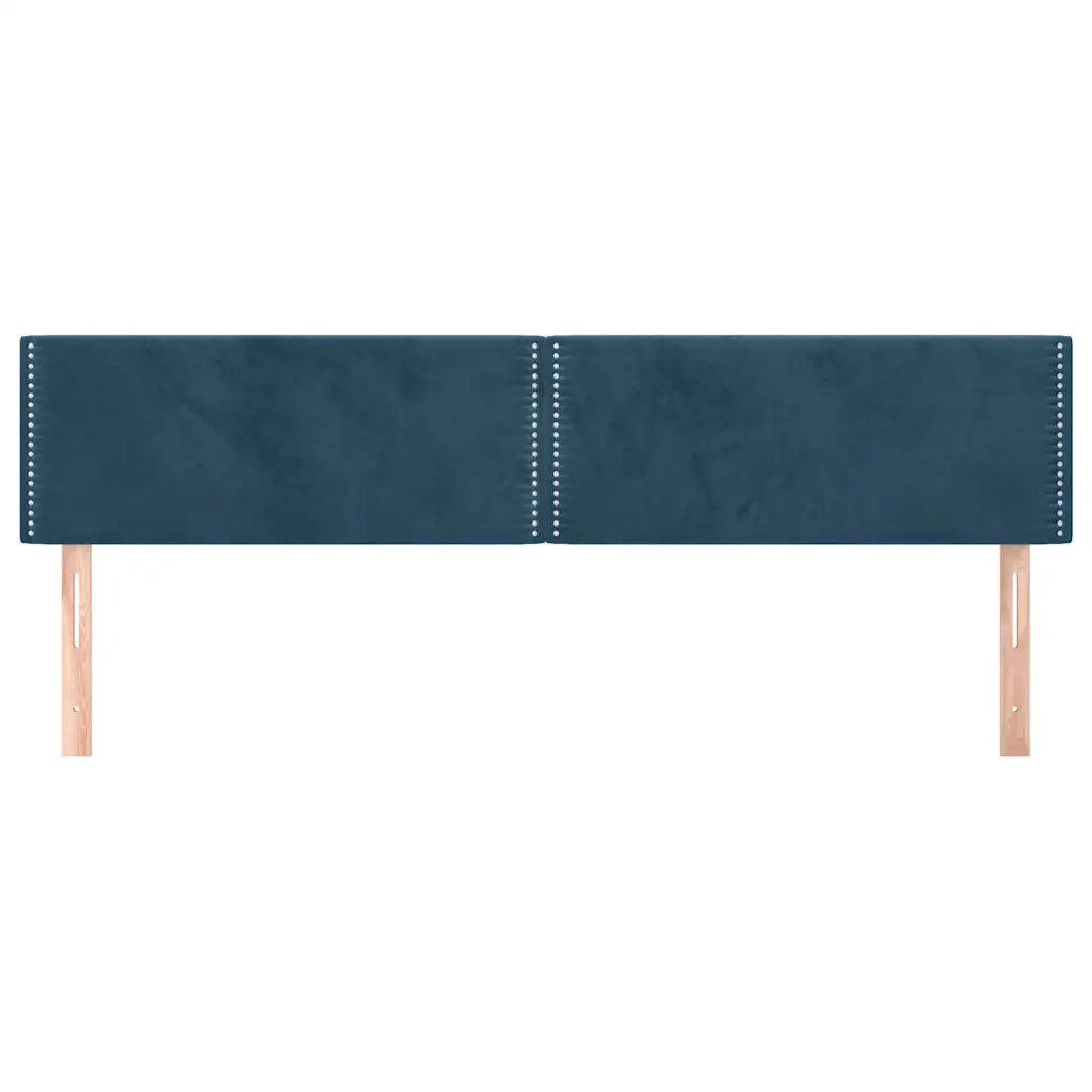 Testiera | Testata Blu Scuro 200x5x78/88 cm in Velluto