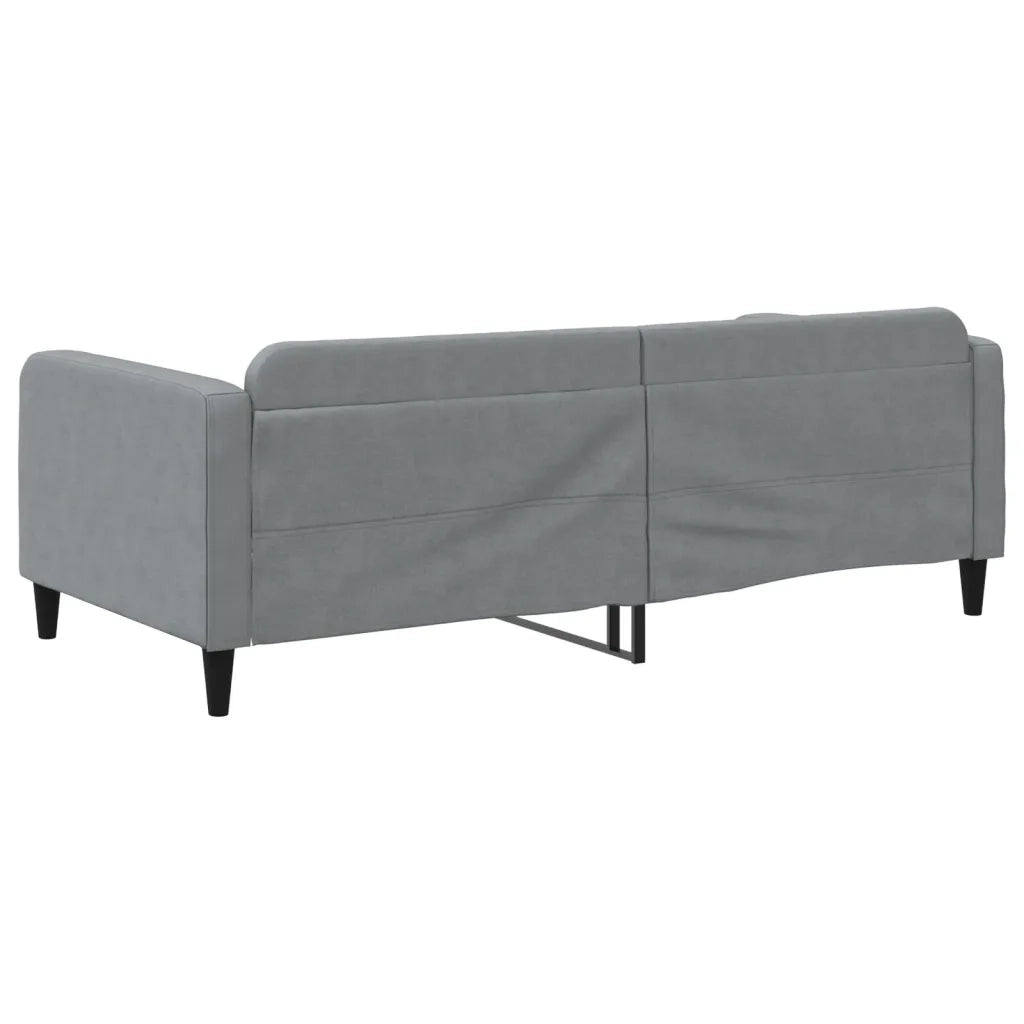 Letto da Giorno Grigio Chiaro 100x190 cm in Tessuto 354048