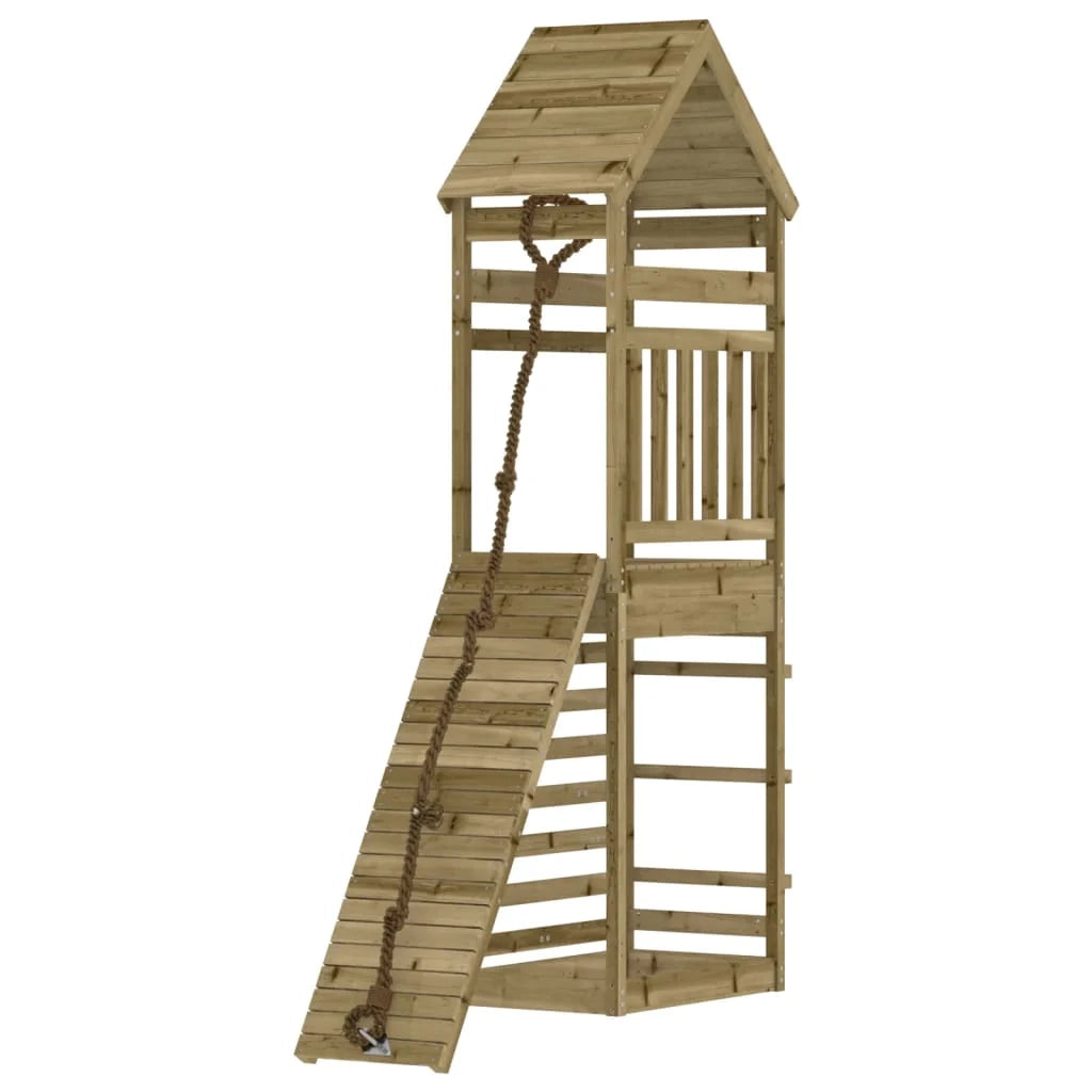 Casetta da gioco con parete da arrampicata 55 x 175 x 264 cm legno di pino impregnato 02_0004854