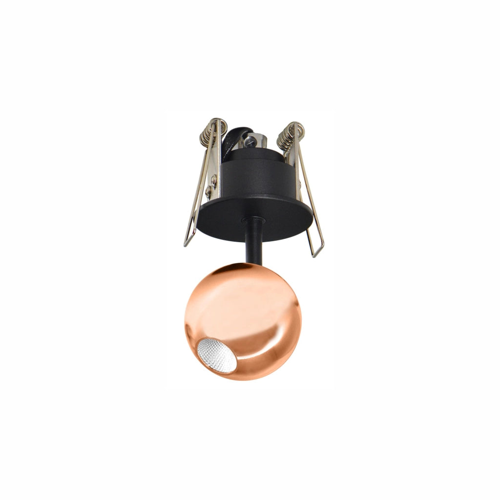 Faretto LED da incasso a soffitto Beneito & Faure Mini Bora Recessed 4,5W, fascio 38°, 2700K, colore Oro Rosa, orientabile - Beneito & Faure