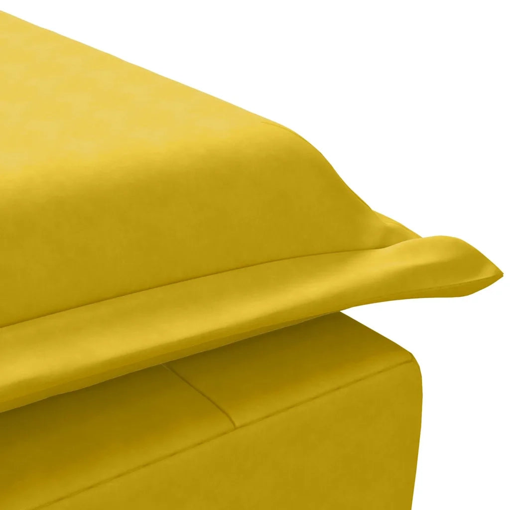 Chaise Longue Massaggi con Cuscino a Rullo Giallo in Velluto CFW6832829