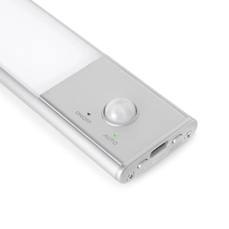 Lampada LED ricaricabile con USB Kaus con sensore di movimento, L600mm, Tecnoplastica e Alluminio, Anodizzato opaco