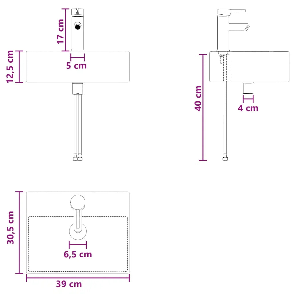 Mobile Lavabo da Parete Rovere Sonoma 49,5 x 41 x 62,5 cm 890414