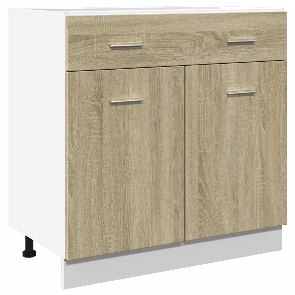 Pensile da cucina | Mobile Inferiore Cassetto ¡°Lyon¡± Rovere Sonoma 80x46x81,5