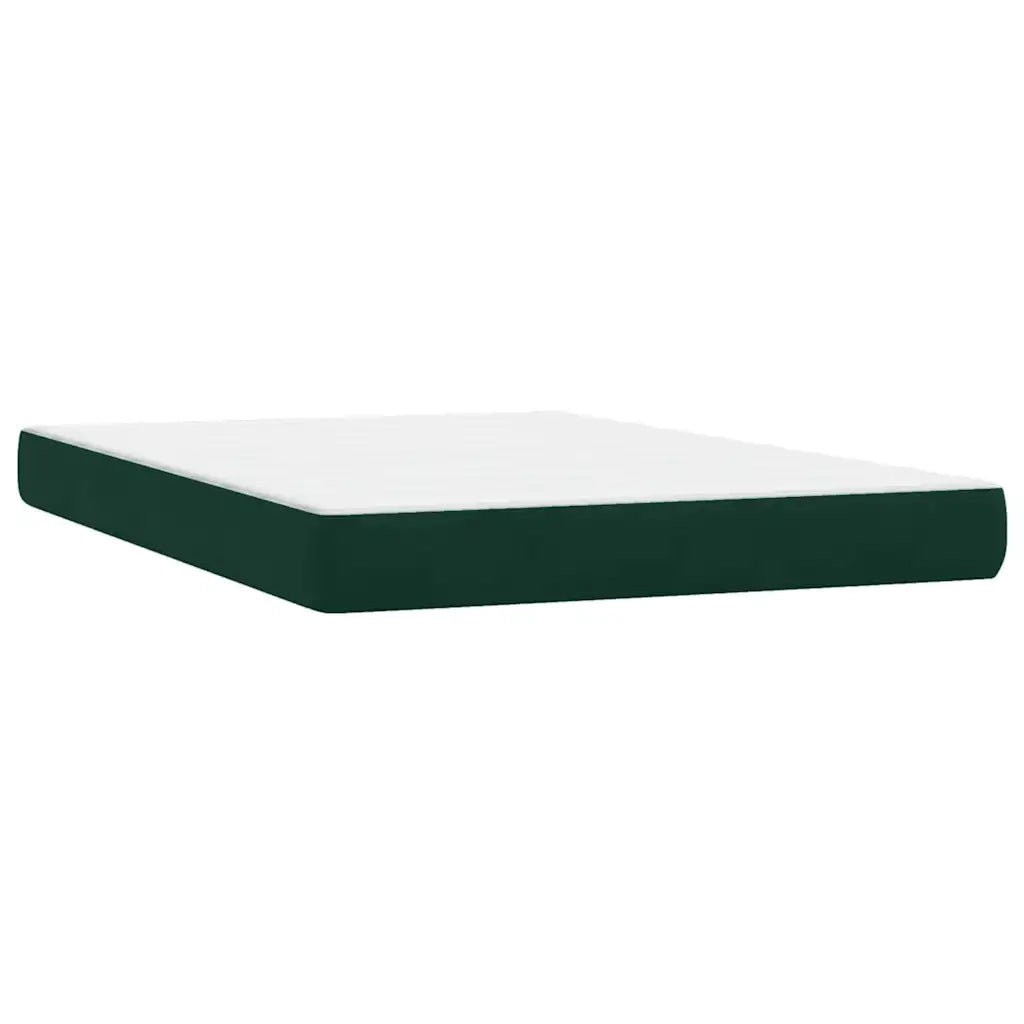 Giroletto a Molle con Materasso Verde Scuro 160x220 cm Velluto 3315978