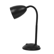 Lampada da scrivania nera minimal braccio flessibile E27