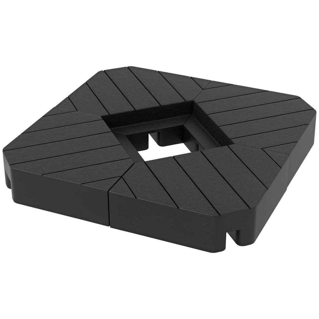 Set 4 Mattonelle Base per Ombrellone a Braccio ¨C Minimal ¨C Nero