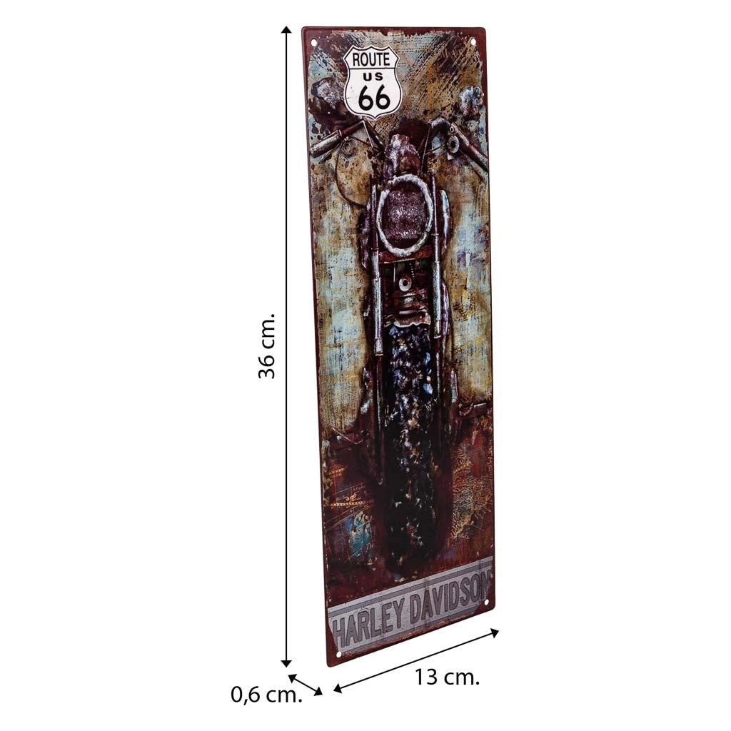 Placca in metallo marrone 36x13x0,6h
