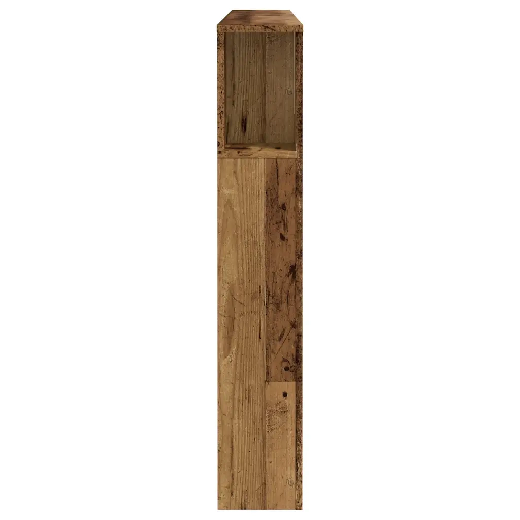 Testiera con Contenitore-Testiera con Ripiani Legno 160x18,5x103,5 cm in Truciolato