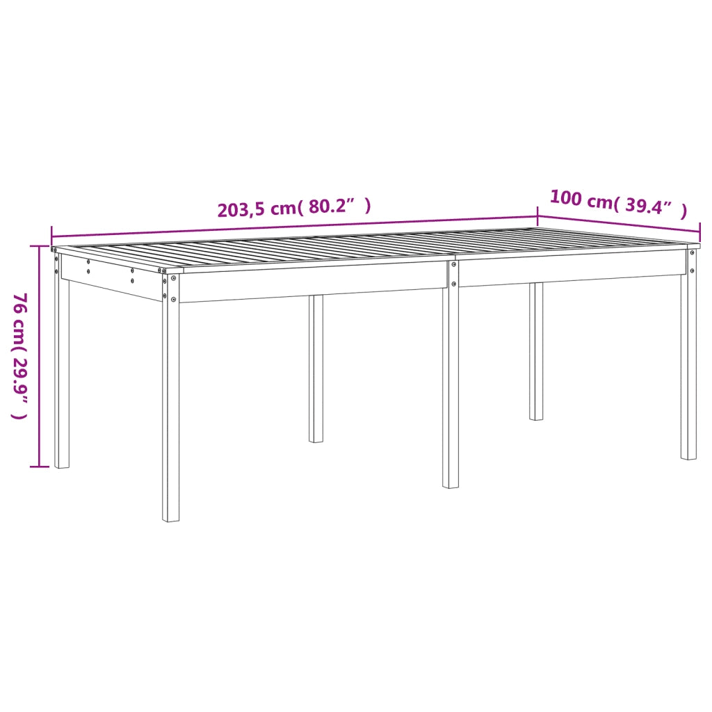 Set da Pranzo per Giardino 17 pz in Legno Massello di Douglas 3157732