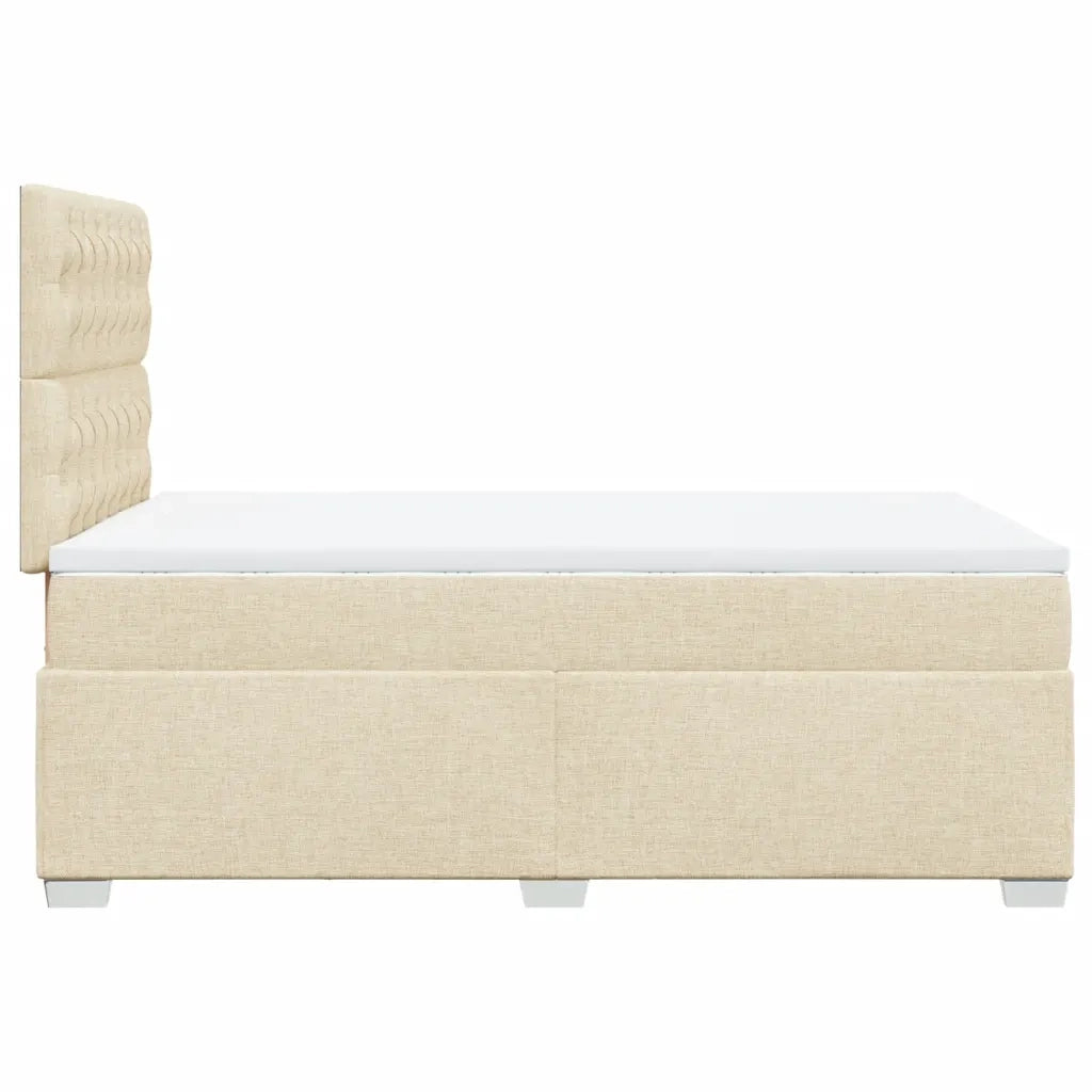 Giroletto a Molle con Materasso Crema 120x190 cm in Tessuto 3290439