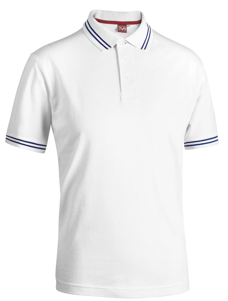 POLO SMITH Col. Bianco/Blu Navy Mis. XL
