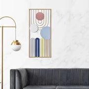 Alfeo, Quadro Figure Geometriche, 37x84h cm Multicolore