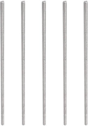 Bouti in acciaio inossidabile 304 - 5 pezzi - M4 x 180 mm - a vite a filo completo - vite a filo esterna - colore argento - vite