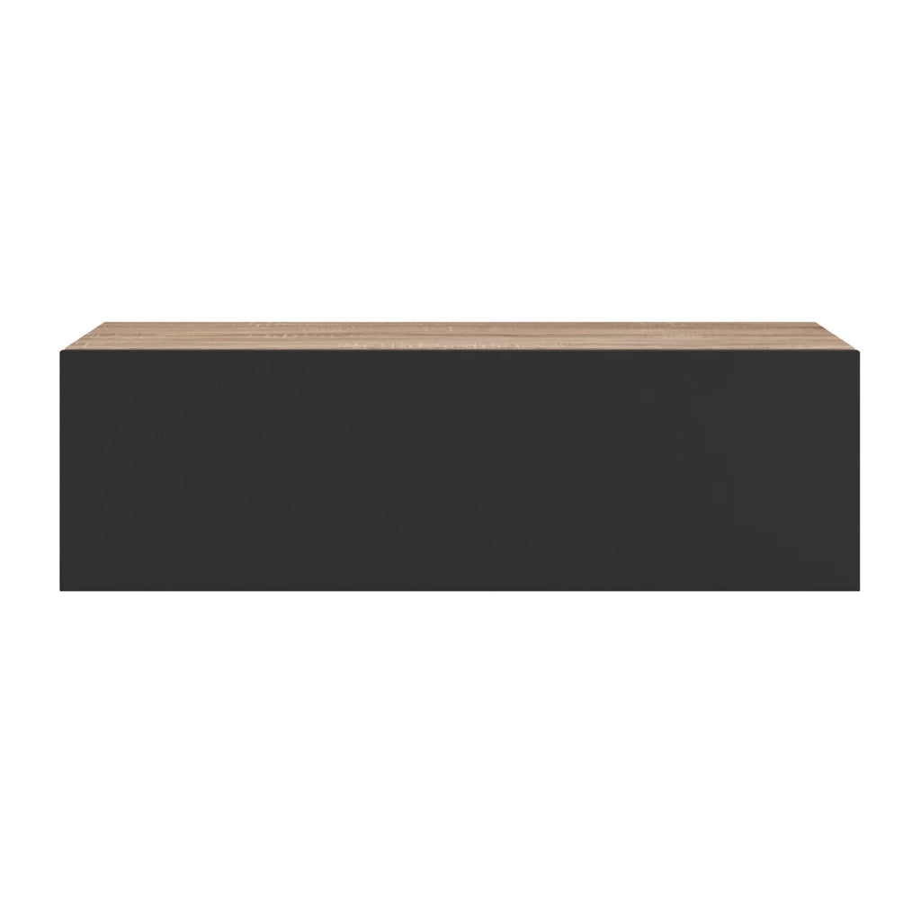IDMarket - Set di 2 scaffali a muro ELYOS a 1 anta in legno e nero