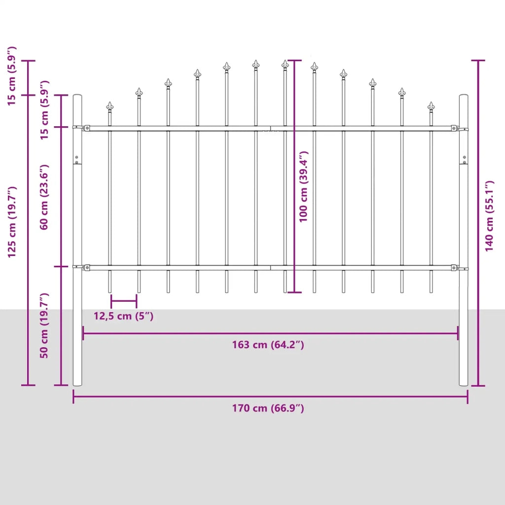 Recinzione per Giardino | Recinzione da cortile Woerden Bianco 170 x 140 cm