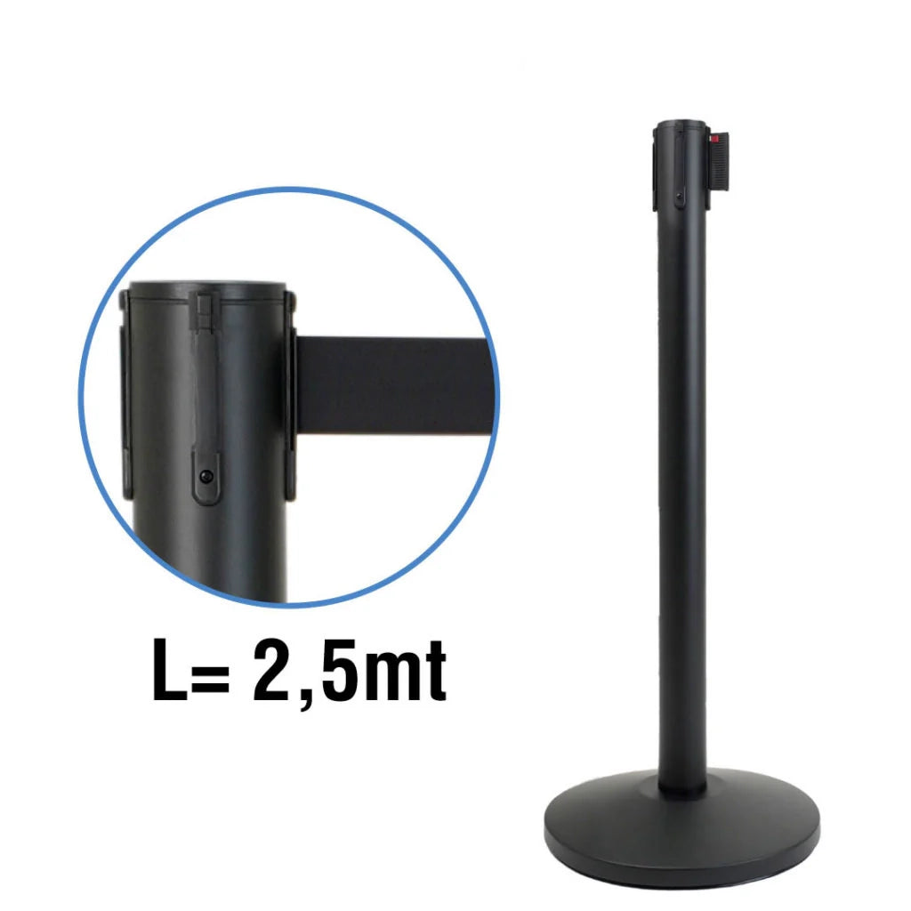 Set 10 Colonnine Segnapercorso Tendinastro Nero EasyTOP