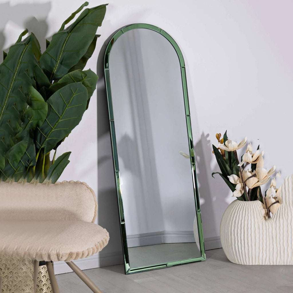 Nida, Specchio Forma Rettangolare, 55x150h cm Verde