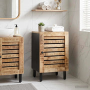 Mobile da Bagno con porta Marrone e Nero 38 x 33,5 x 58 cm 4018865