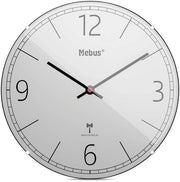 Orologio a parete radiocomandato, silenzioso, vetro a cupola, senza cornice, grigio, modello 12986 - Design moderno e orologio preciso