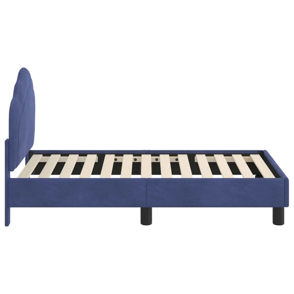 Letto singolo | Letto per adulti | Struttura letto per bambini con testata Blu Polizia 70 x 140 cm