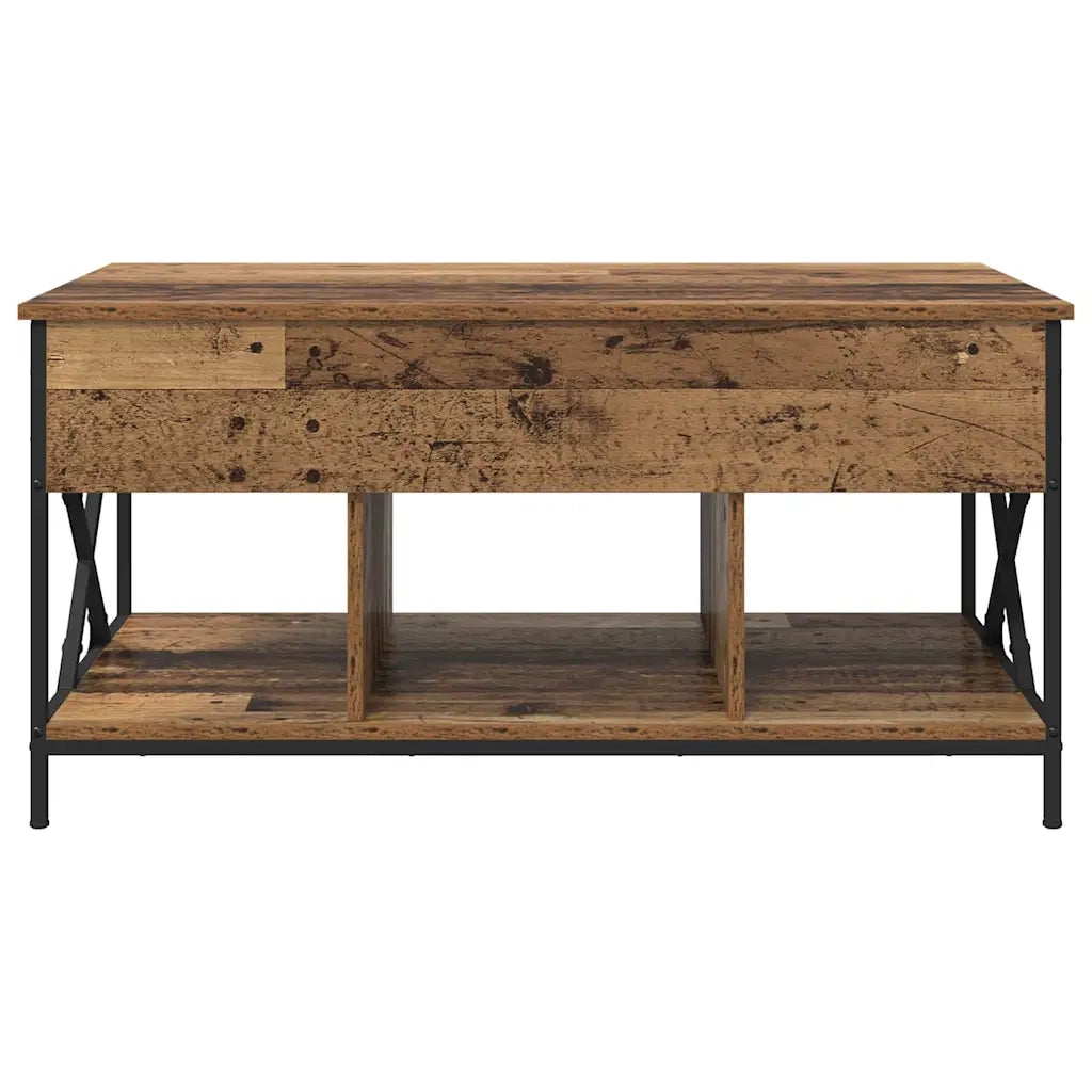Tavolino da Salotto-Tavolino da soggiorno-Tavolo Legno vecchio 100 x 55 x 48.5 cm