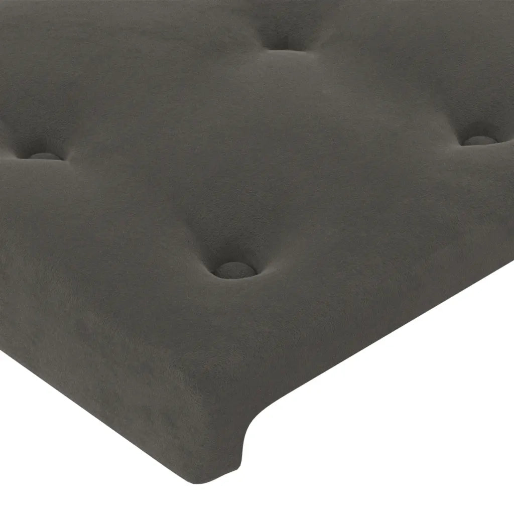 Letto a Molle con Materasso e LED-Struttura Letto con Materasso Grigio Scuro 100x200 cm 590957