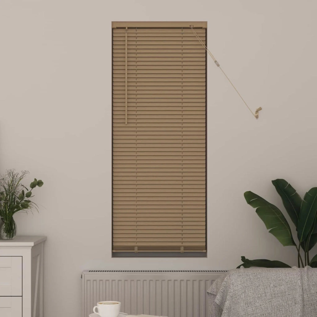 Tenda Veneziana Marrone Chiaro con Motivo 150 x 40 cm PVC 42003758