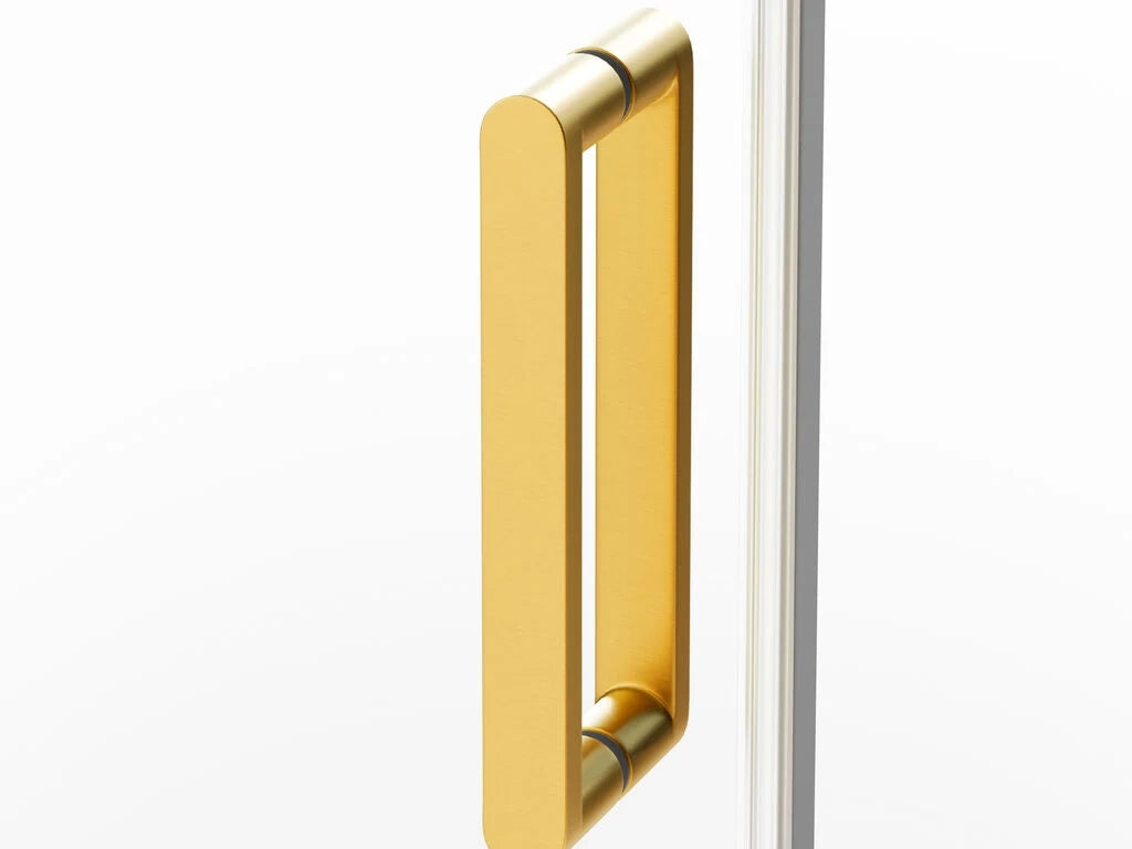 Box doccia angolare KENNA apertura al vertice 120x80 cm (115-120/75-80) nero opaco vetro trasparente