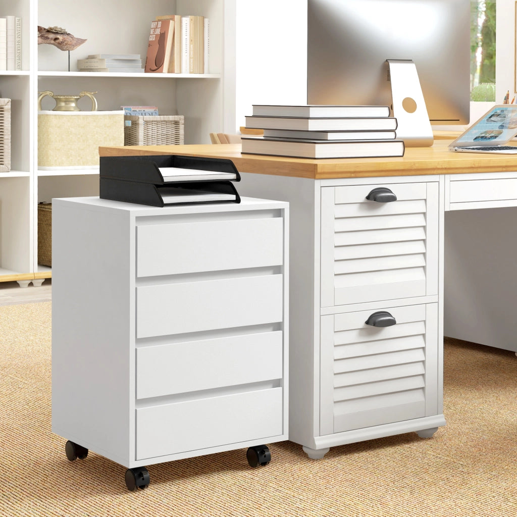 Scrivania con cassetti ¨C zephmum ¨C Bianco 46x40x65 cm