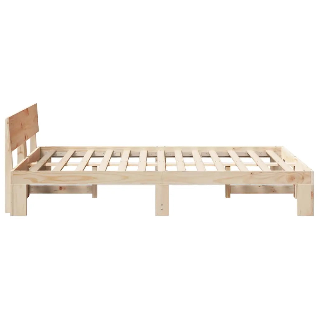 Struttura del letto Naturale 140 x 190 cm Pino massello 872656
