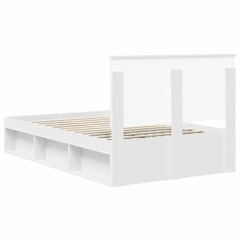 Letto matrimoniale | Letto per adulti | Struttura del letto Bianco 120 x 200 cm Pino massello