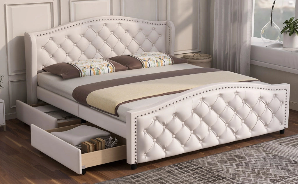 letto imbottito pu bianco 160 x 200 cm