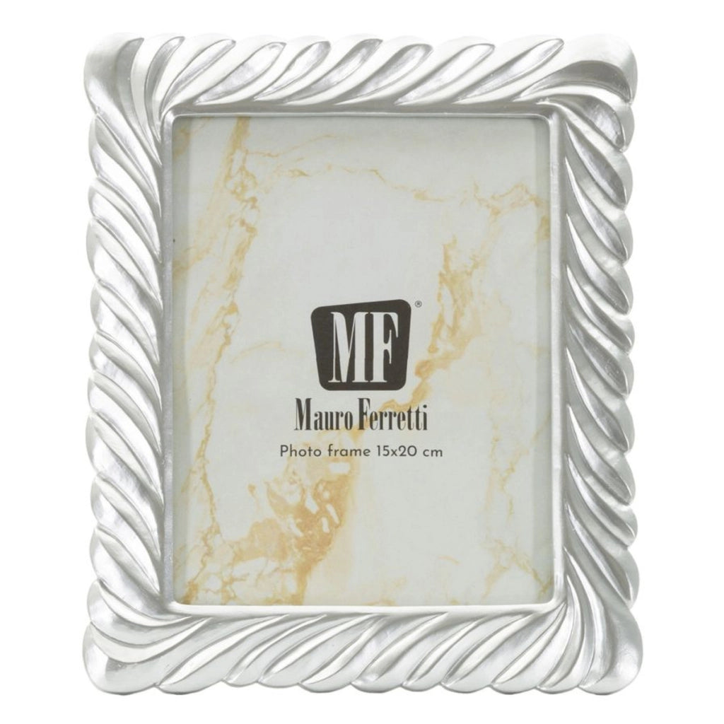 Cornice portafoto Carvy in resina argento 15x20