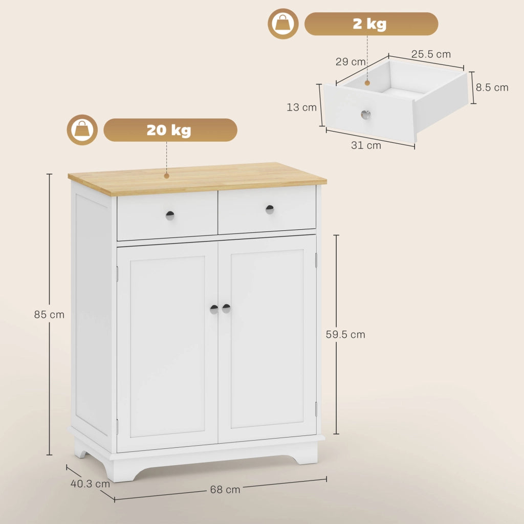 Credenza Bassa ¨C zephmum ¨C Bianco e Legno