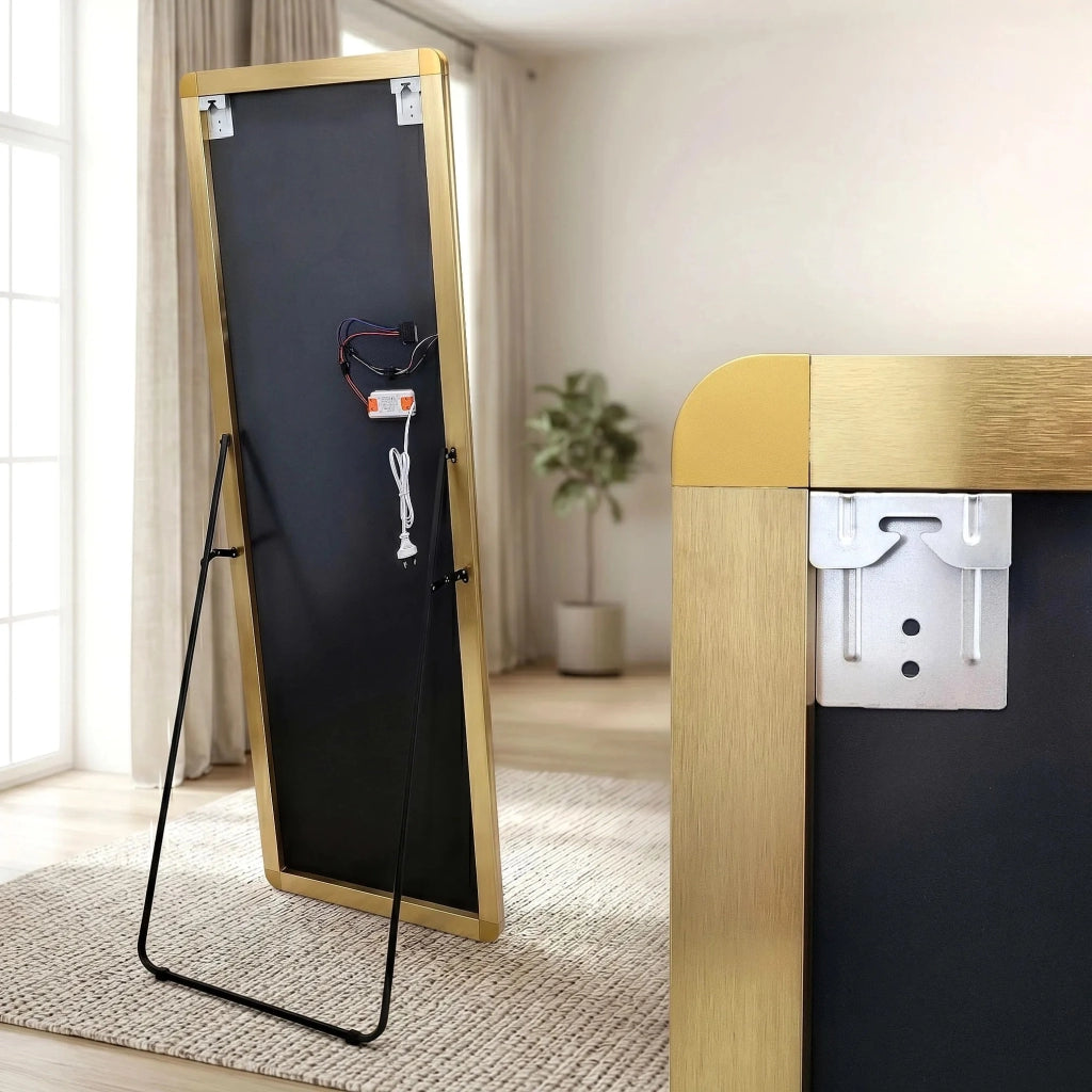 Specchio Led Classico 50x160cm Brush Gold