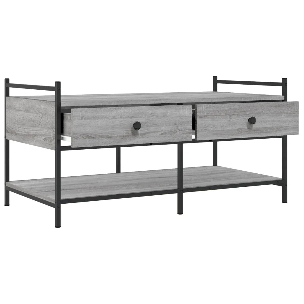 Tavolino da Salotto Grigio Sonoma 99x50x50 cm Legno Multistrato 833963