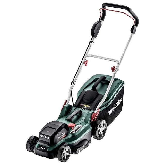 Metabo 601716850 RM 36-18 LTX BL 36 Tosaerba a batteria 18 V larghezza di taglio 36 cm motore Brushless senza batteria e caricatore colore Nero