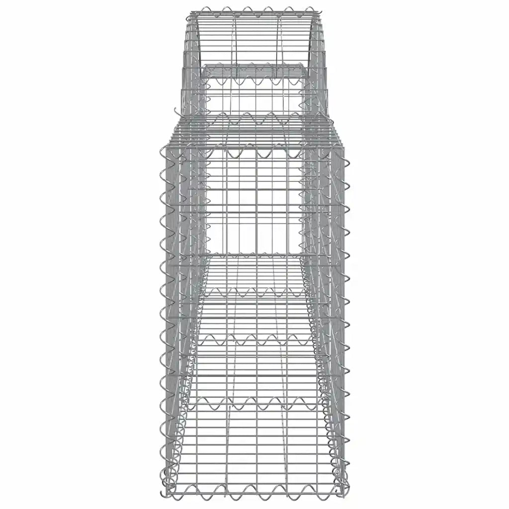 Cesti Gabbioni ad Arco 7 pz 200x30x60/80 cm Ferro Zincato 3146073
