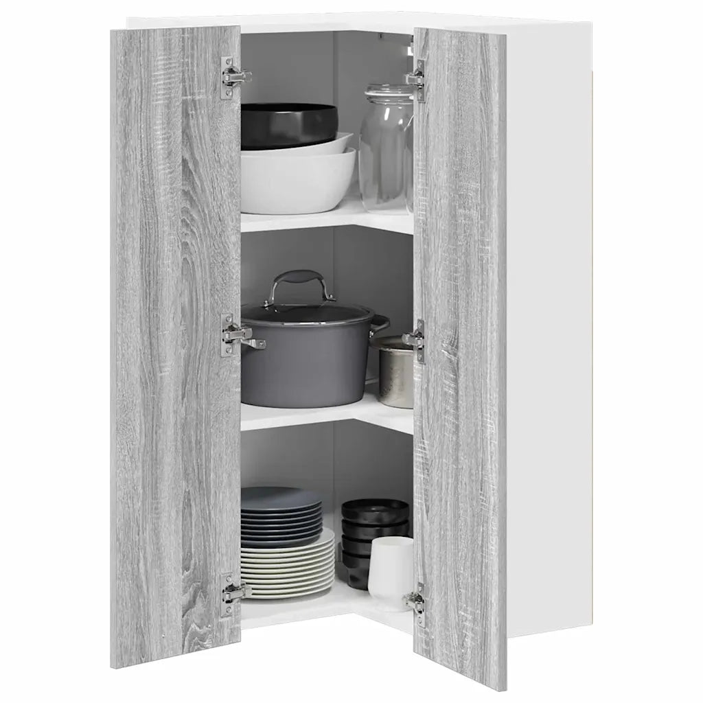 Armadio pensile | Mobile da Cucina Grigio Sonoma e Bianco 57 x 57 x 100 cm