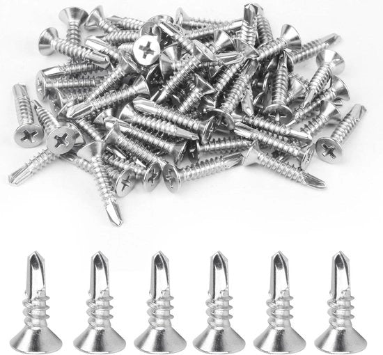 140 pezzi di viti a croce M48 x 16 mm autoalimentanti - viti a croce in acciaio inossidabile